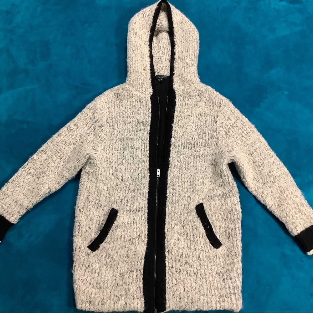 Rag & Bone Knit Lined Hooded Coat Jacket